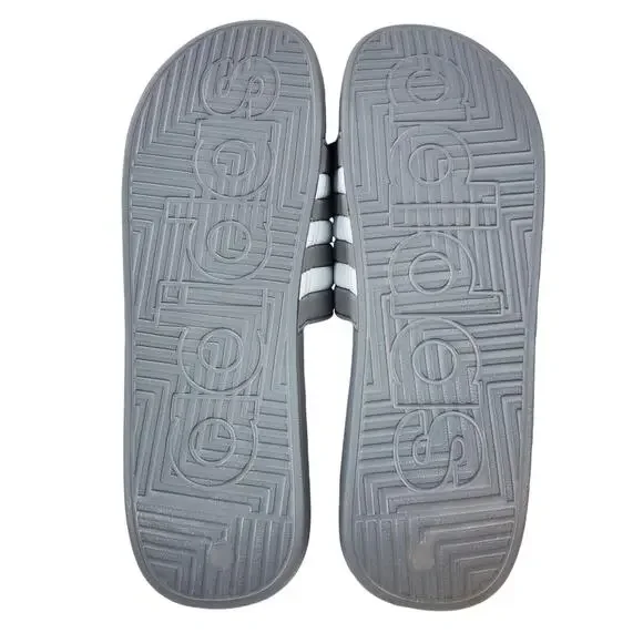 Adidas Adissage Slides Sandal Grey & White Men's 16 New Casual Pool Beach HQ4373 - Picture 5 of 8
